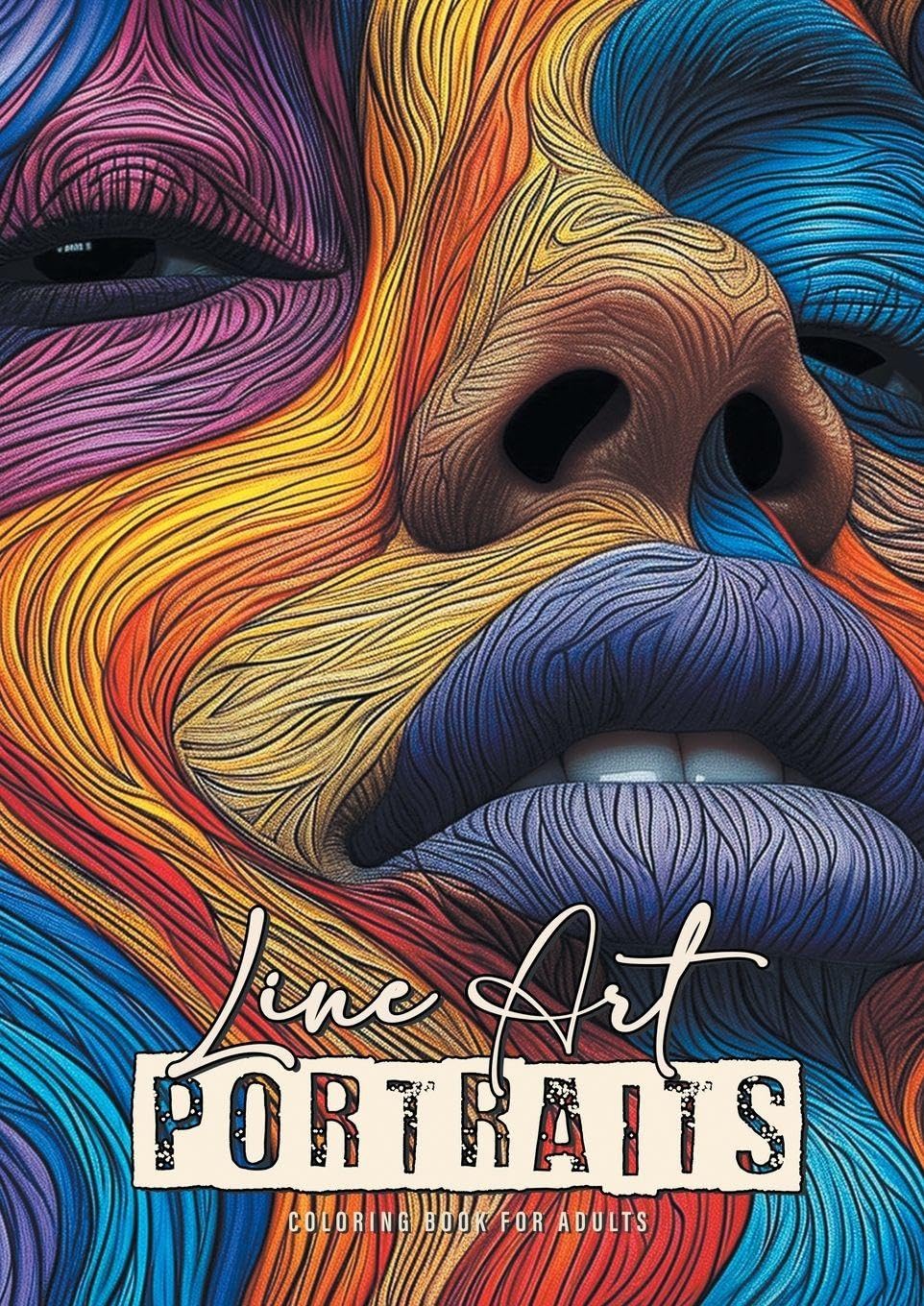 Line Art Portraits Coloring Book for Adults Film, Art & Culture