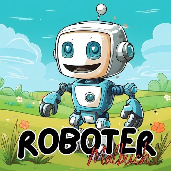 Malbuch Roboter: Roboter Malbuch mit wunderschönen Vorlagen im Cartoon Stil. Robotermalbuch. Roboter-Malbuch. Superheroes