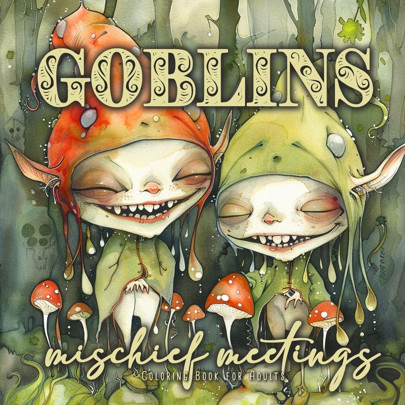 Goblins mischief meetings Coloring Book for Adults Manga