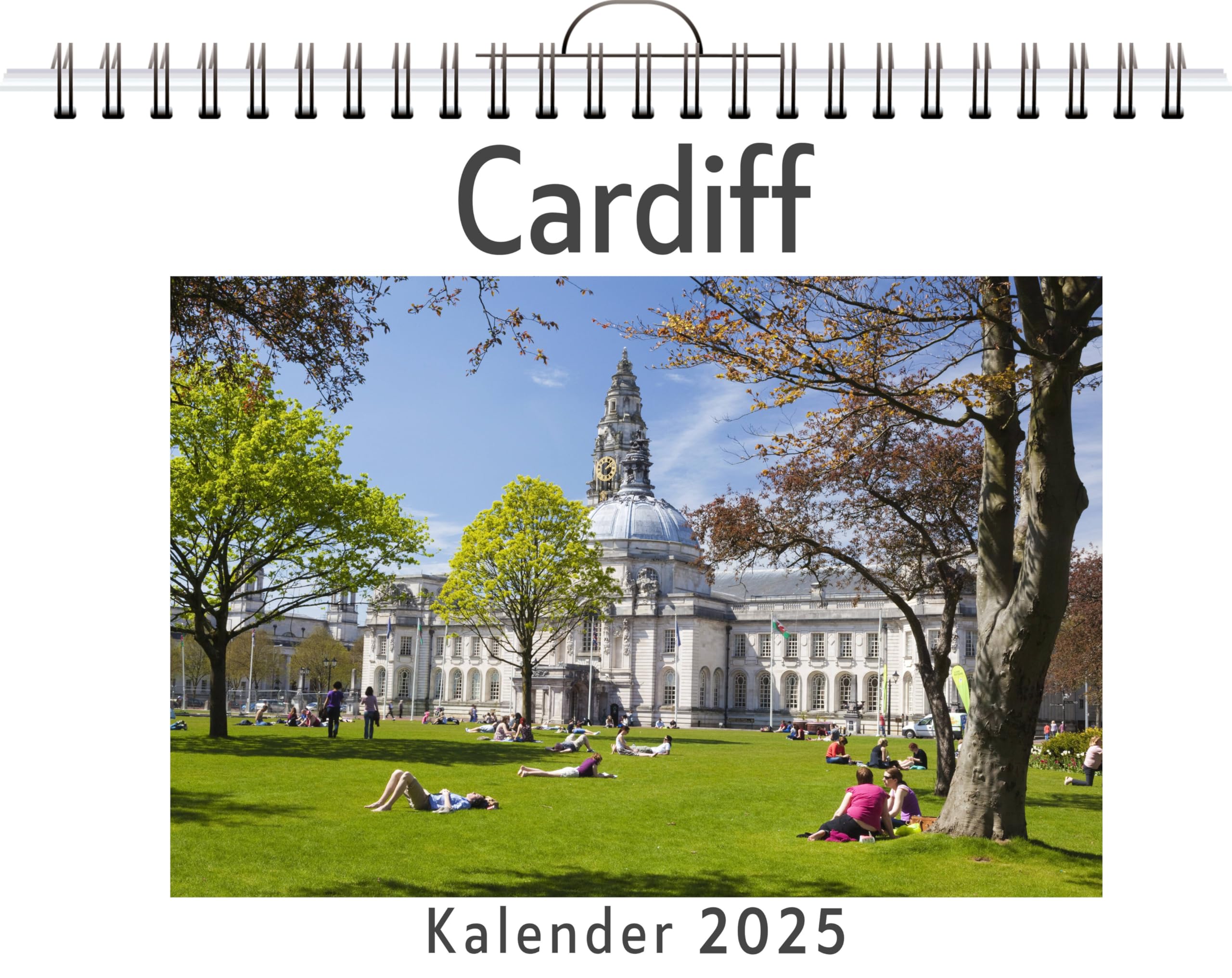 Cardiff - (Wandkalender 2025, Kalender DIN A4 quer, Monatskalender im Querformat mit Kalendarium, das perfekte Geschenk) Leisure, Home & Garden