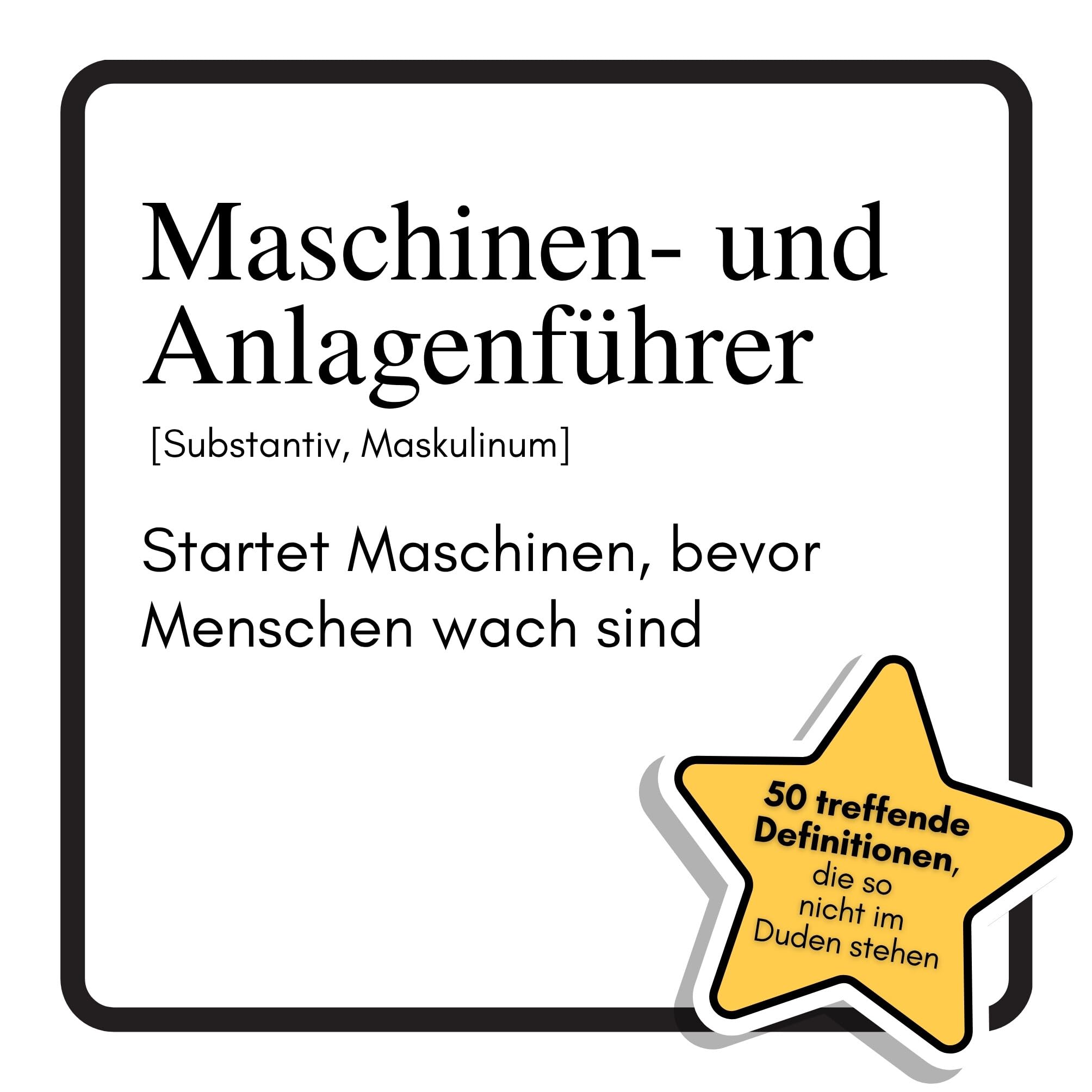 Maschinen- und Anlagenführer Humour & Satire
