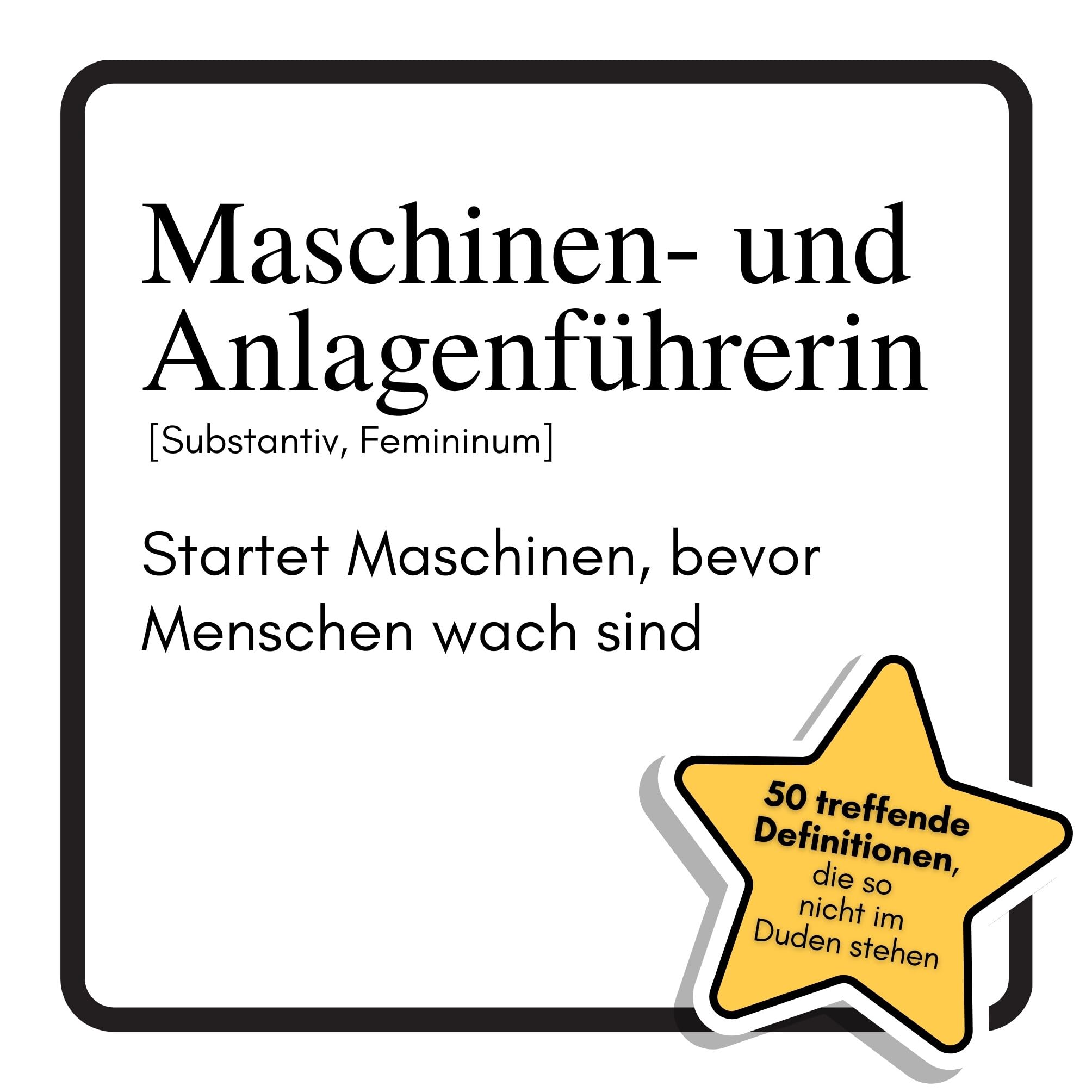 Maschinen- und Anlagenführerin Humour & Satire