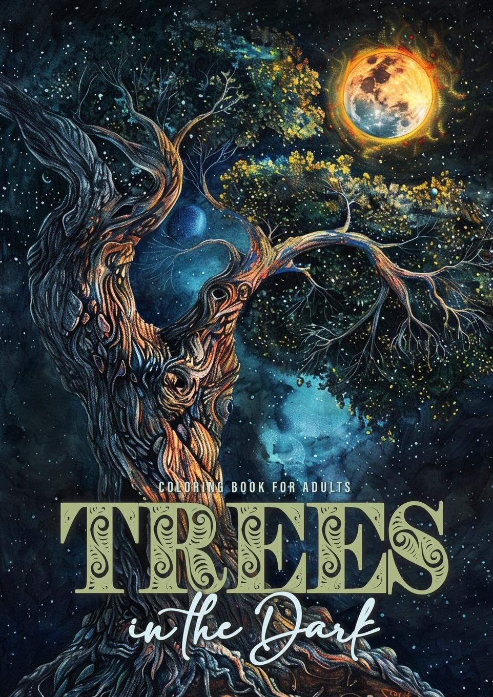 Trees in the Dark Coloring Book for Adults Manga