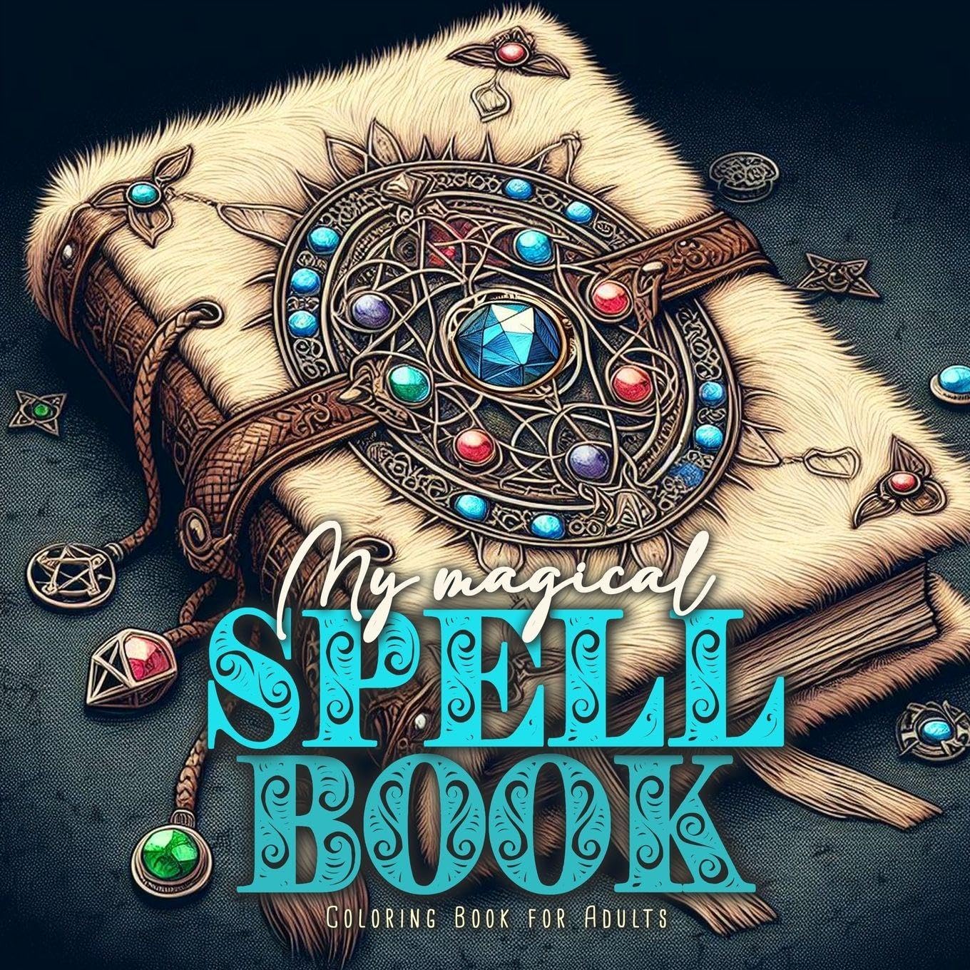 My magical Spell Book Coloring Book for Adults Manga