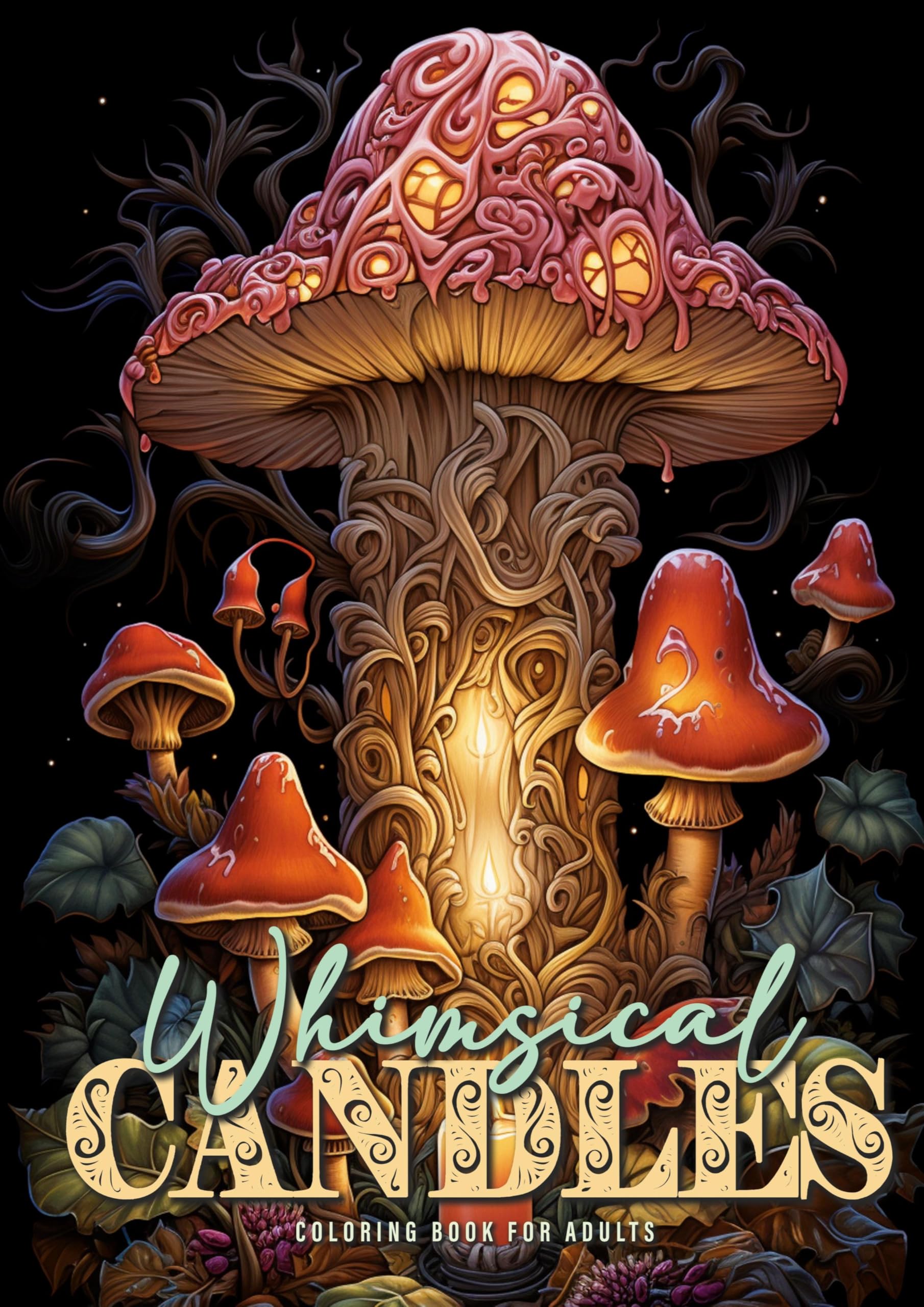 Zauberhafte Kerzen Malbuch für Erwachsene: Fantasy Malbuch für Erwachsene | Fantasy Magie Malbuch Erwachsene | tolle magische Kerzen für Feen und Elfen Manga