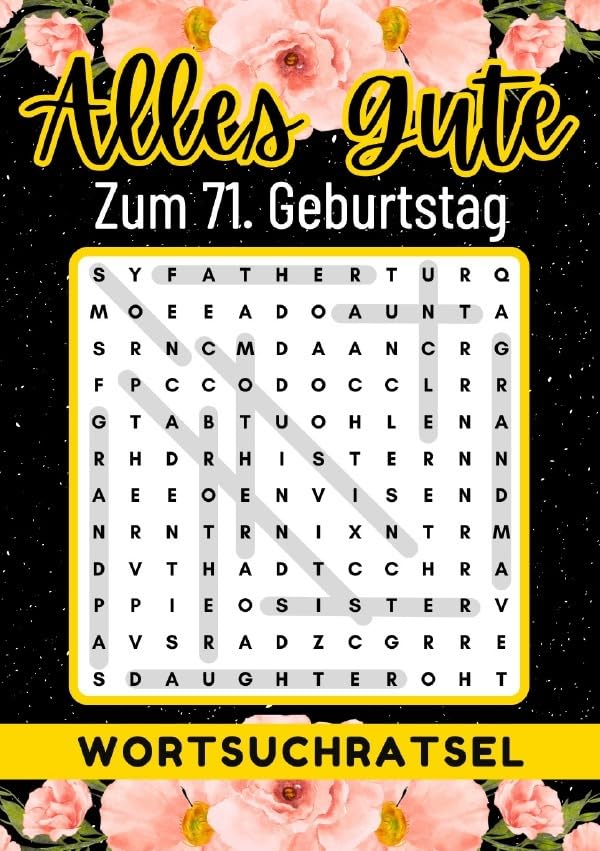 71 Geburtstag Geschenk | Alles Gute zum 71. Geburtstag - Wortsuchrätsel: Lustiges kleines Rätselbuch zum Verschenken | 80 Wortsuchrätseln mit Lösungen ... Tante, Oma, Freunde, Großeltern, Kollegen Living & Furnishing