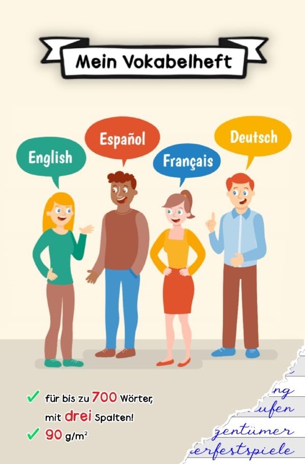 Das Vokabelheft für jede Sprache! (3 Spalten pro 2 Seiten, für bis zu 700 Wörter, 90g/m²): Ein Vokabelheft für Schüler, Studenten und Sprachlernende (Made in Germany und umweltfreundlich*) Living & Furnishing