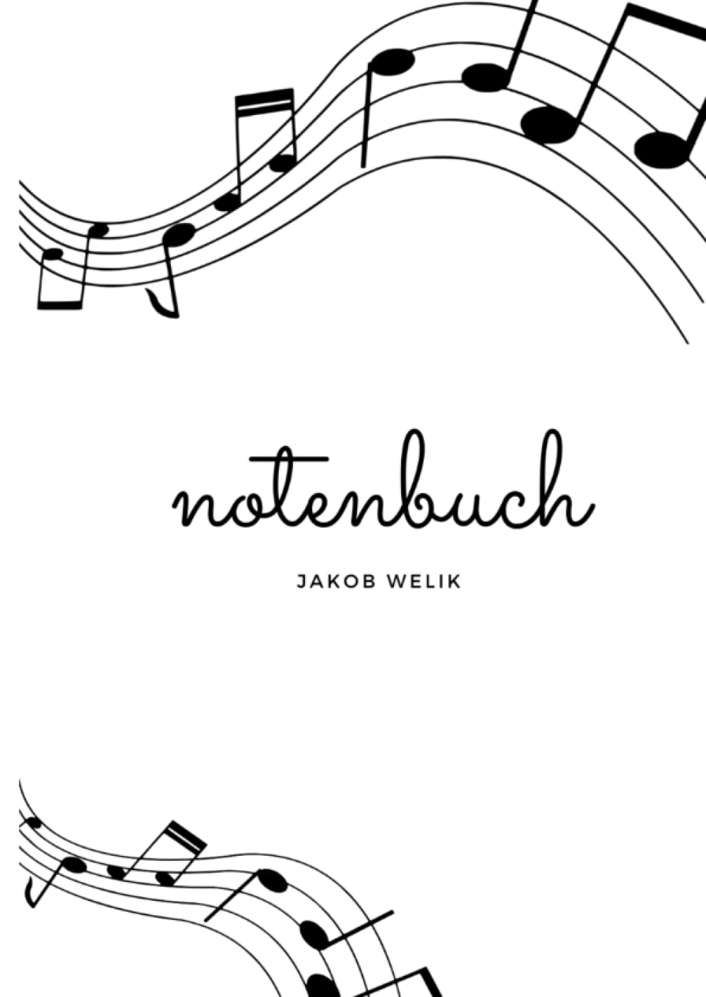 Notenheft: DIN A4 Notenlinienheft | 100 Seiten mit 12 Notenzeilen / Systeme pro Blatt | Papier 90g/m² | Musikheft mit Notenlinien: DE Sheet Music