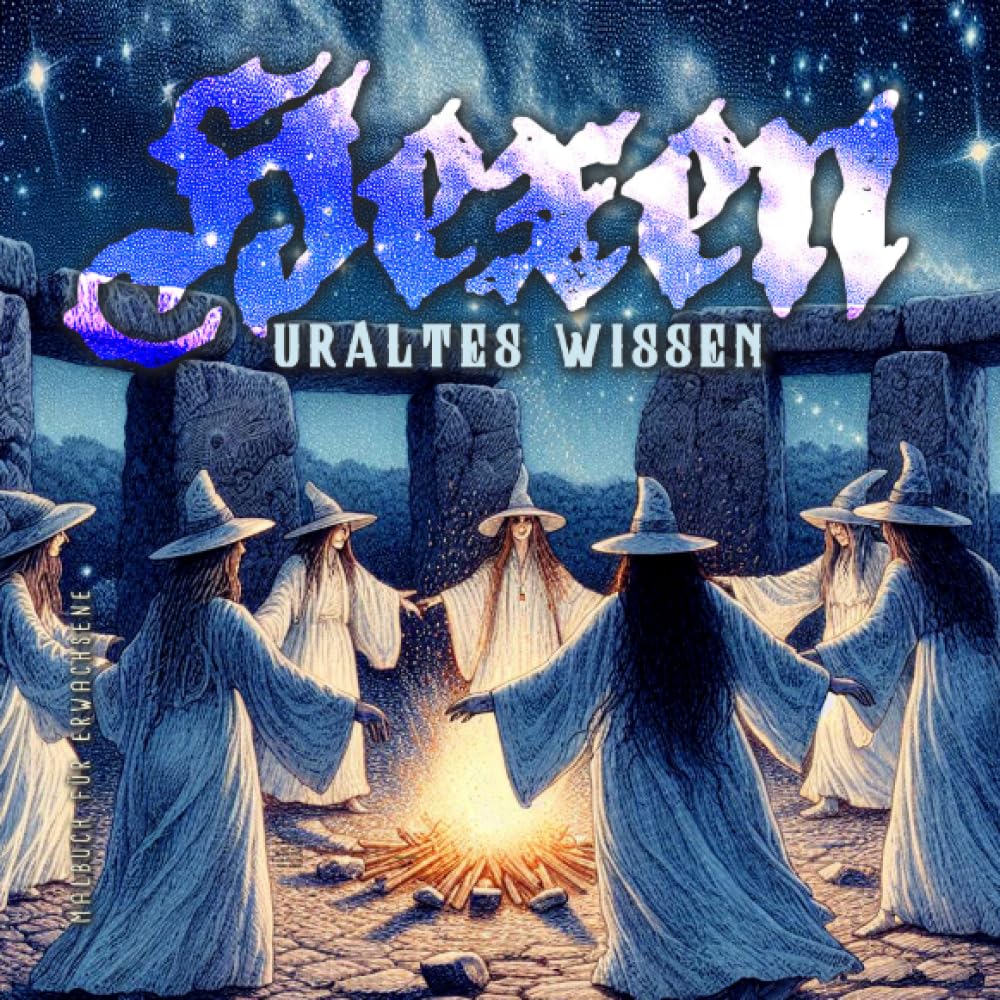 Uraltes Wissen Hexen Malbuch für Erwachsene: Kräuterfrauen magisches Malbuch für Erwachsene | Halloween Malbuch Graustufen | Halloween Malblock Hexen Manga