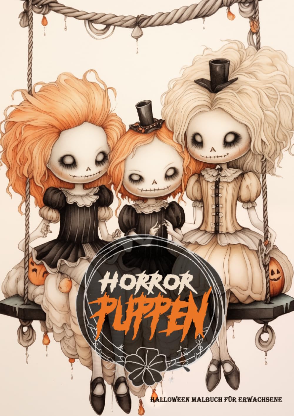 Horror Puppen Halloween Malbuch für Ewachsene: Halloween Graustufen Malbuch für Erwachsene | Graustufen Puppen Malbuch | Horror Malbuch für Erwachsene Halloween Manga