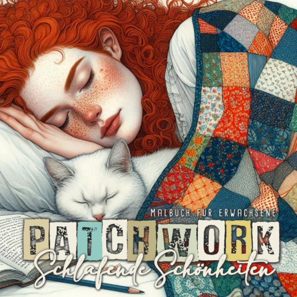 Patchwork Schlafende Schönheiten Malbuch für Erwachsene: Patchwork Malbuch für Erwachsene |Portrait Malbuch Patchwork Ausmalbuch | Patchwork Malblock | Hunde Katzen Malbuch Hobbies & Crafts