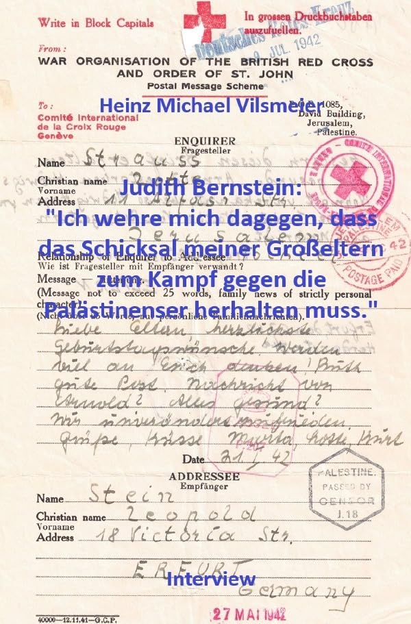 Judith Bernstein: "Ich wehre mich dagegen, dass das Schicksal meiner Großeltern zum Kampf gegen die Palästinenser herhalten muss.": DE Personalities