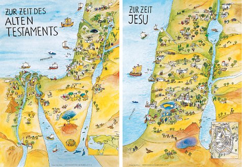 Wandkarten zum AT und NT: Das Heilige Land zur Zeit des AT und NT Maps & Plans