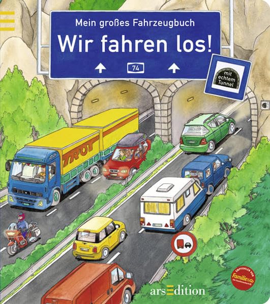 Wir fahren los!: Mein großes Fahrzeugbuch mit echtem Tunnel Leisure, Home & Garden