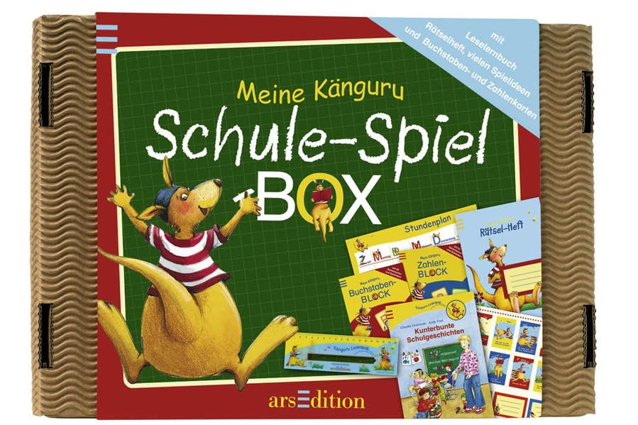 Meine Känguru-Schule-Spiel-Box: Mit Leselernbuch, Rätselheft, vielen Spielideen und Buchstaben- und Zahlenkarten Novels & Short Stories