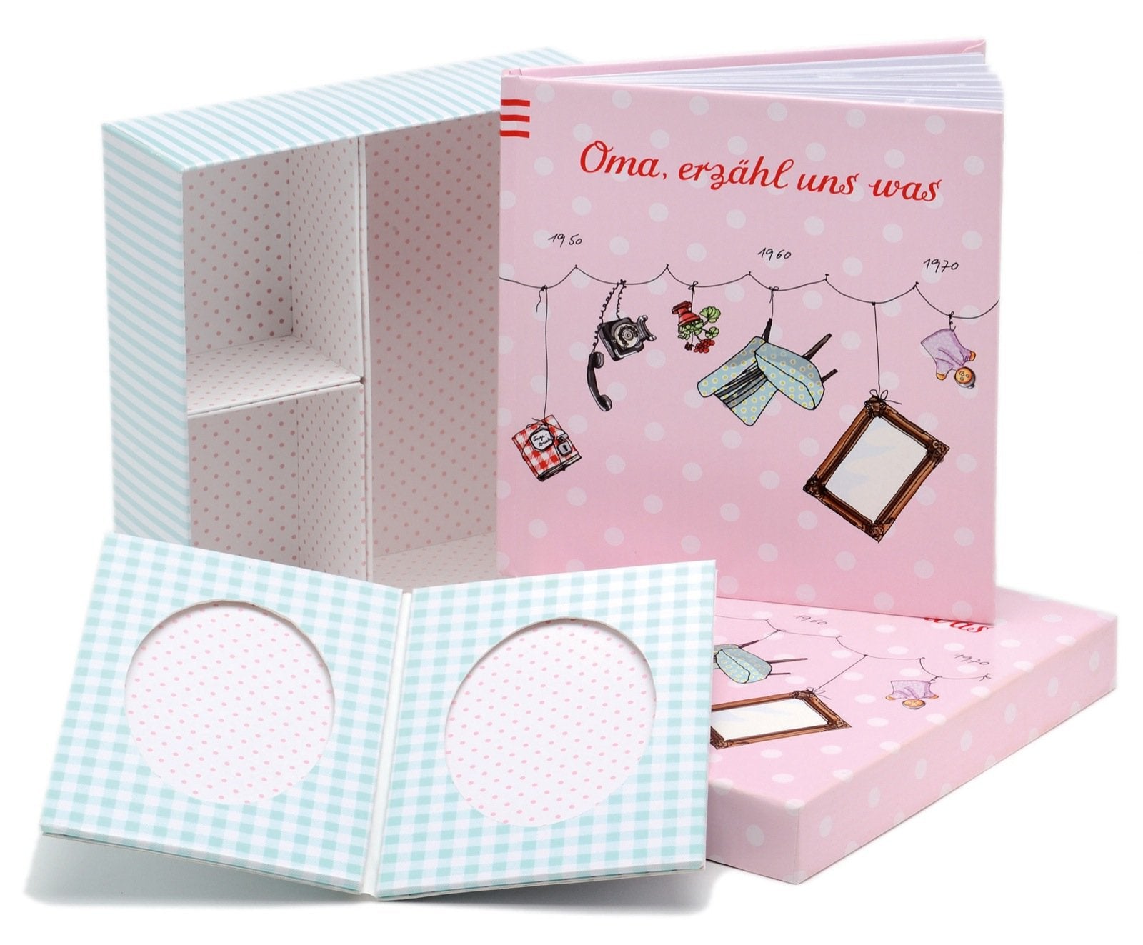 Oma, erzähl uns was: Sammelbox mit Eintrag- und Fotoalbum und einem Aufstellbilderrahmen Living & Furnishing