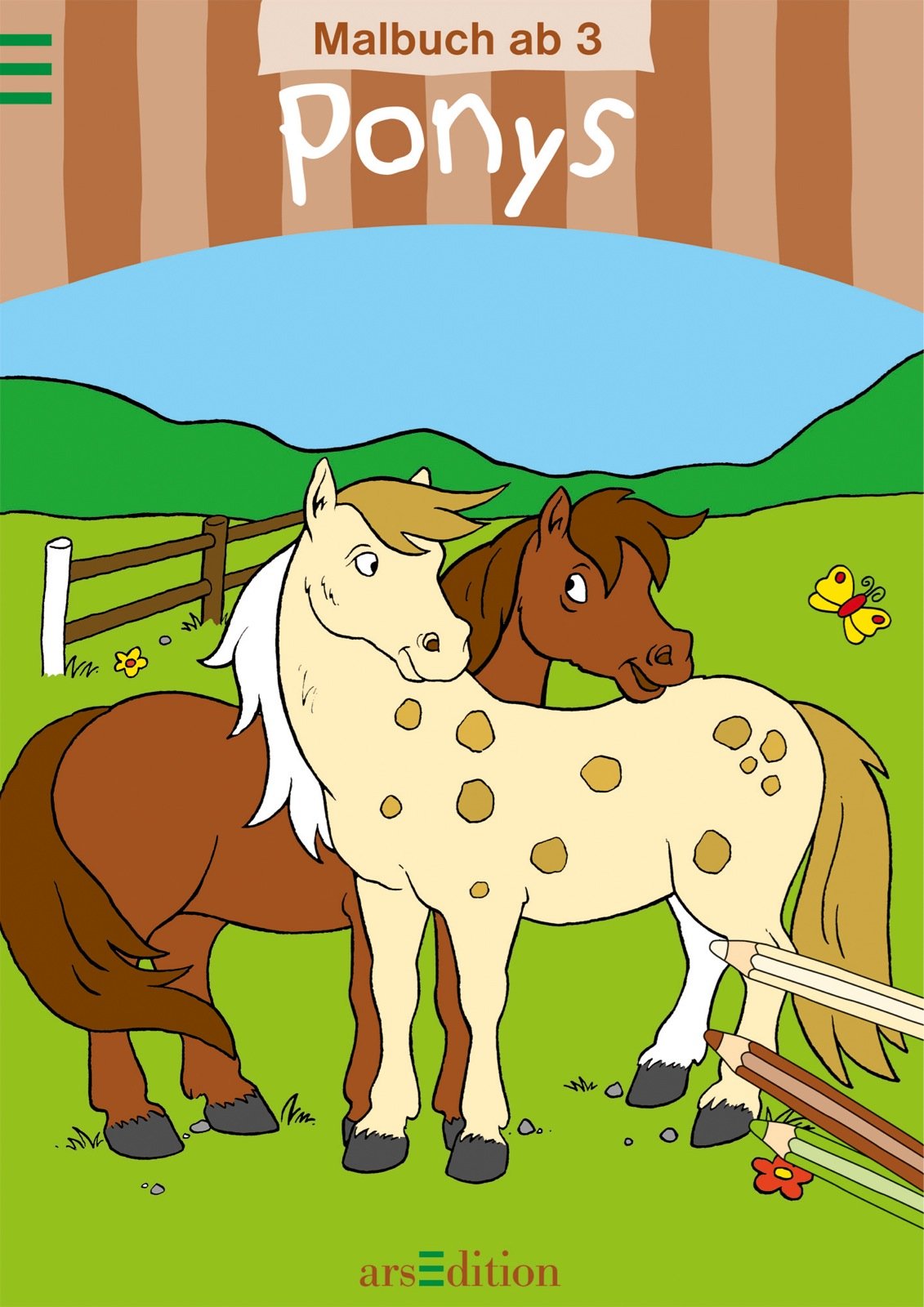 Malbuch ab 3 Jahren - Ponys Non-fiction