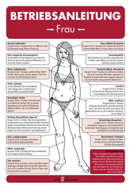 Betriebsanleitung Frau: Zum Aufhängen Humour & Satire