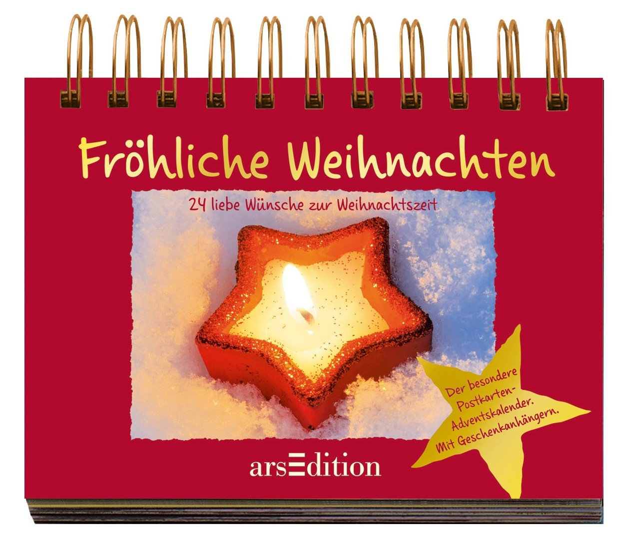 Adventskalender: Fröhliche Weihnachten!: 24 liebe Wünsche zur Weihnachtszeit. Adventskalender zum Aufstellen (CALENDARI, Band 5202) Lifestyle