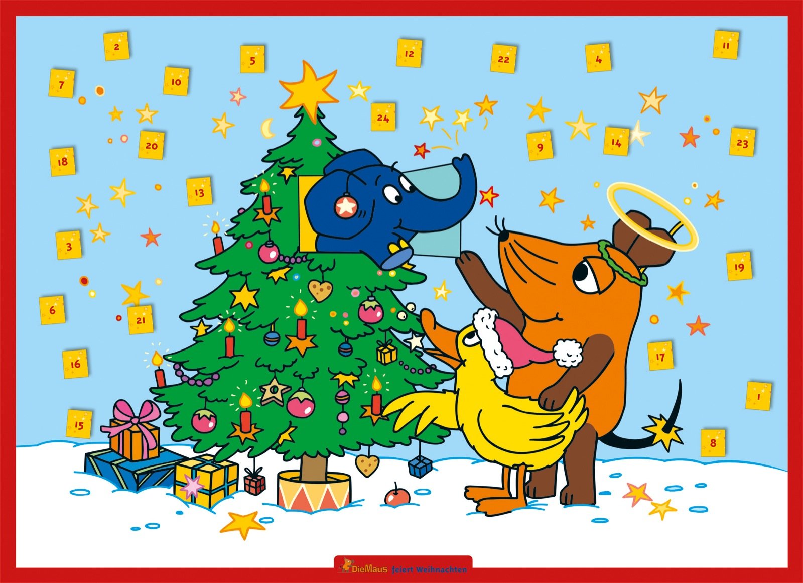 Adventskalender: Die Maus feiert Weihnachten: Adventskalender m. Briefchen m. Bastel- u. Spieltipps sowie Rezepten (CALENDARI) Lifestyle