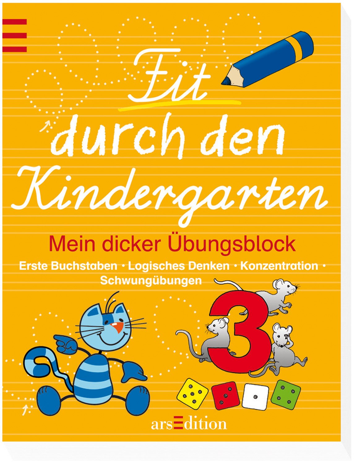 Fit durch den Kindergarten - Mein dicker Übungsblock: Erste Buchstaben, Logisches Denken, Konzentration, Schwungübungen Non-fiction