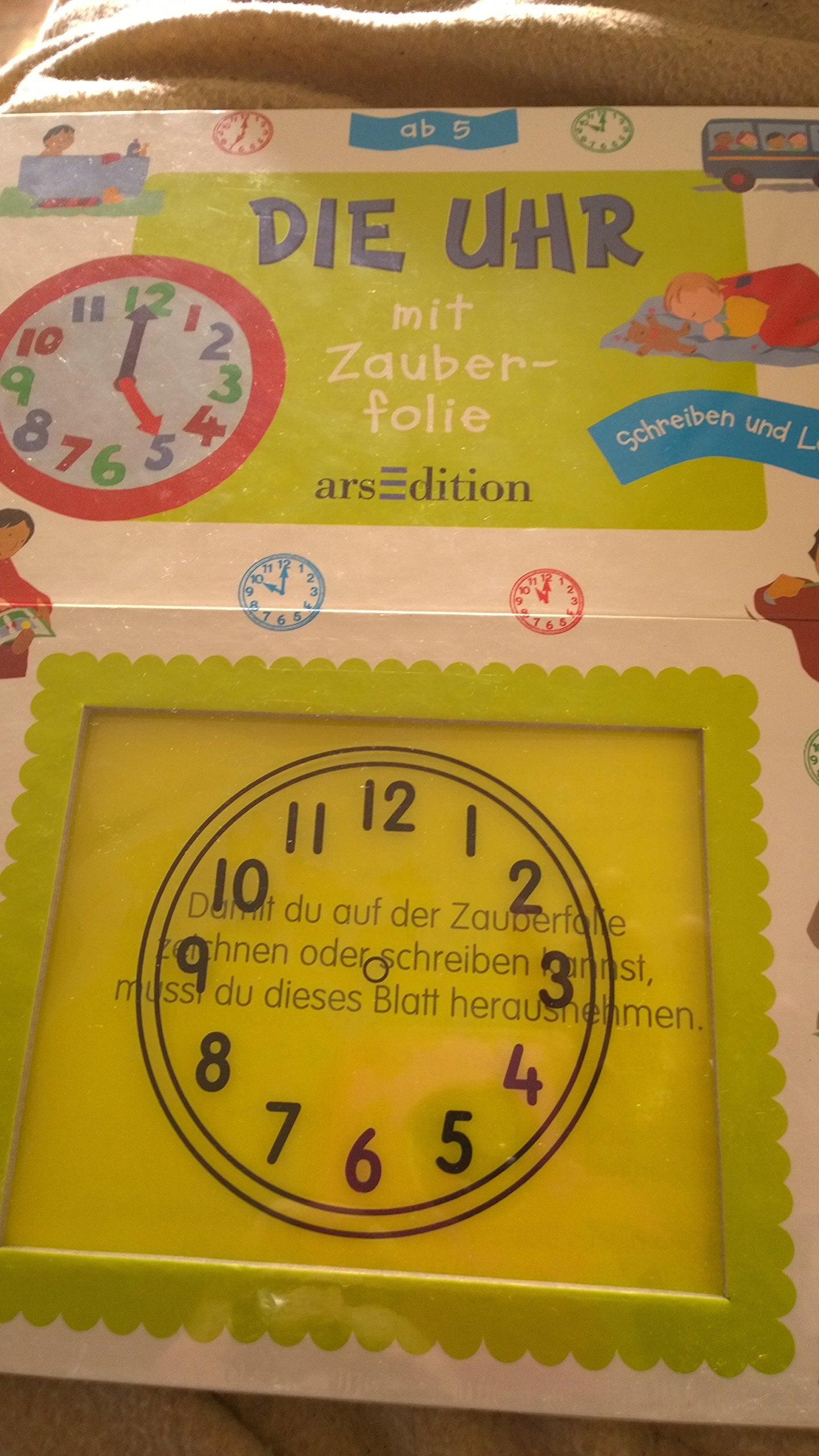 Die Uhr mit Zauberfolie: schreiben und löschen Books