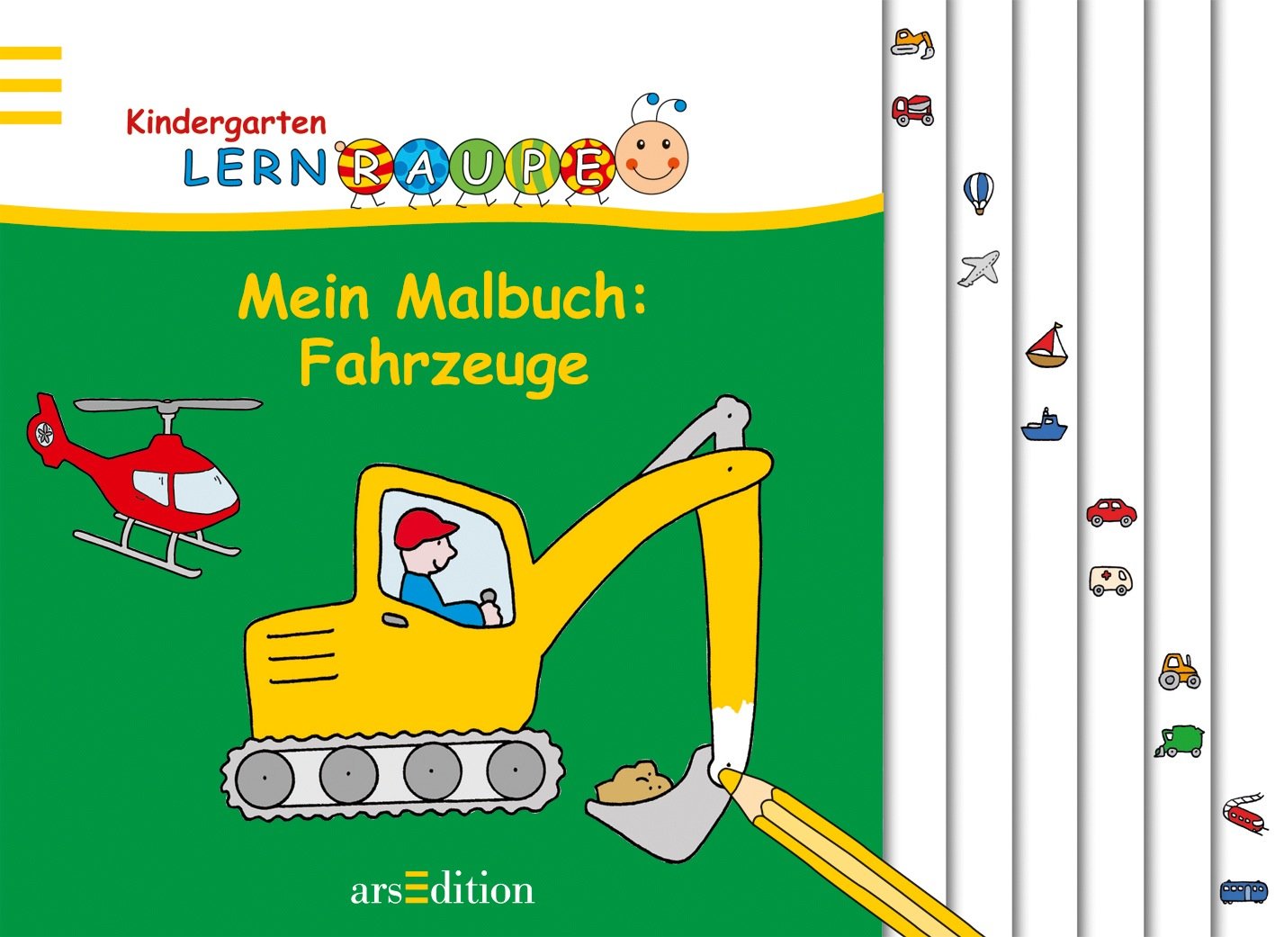 Lernraupe - Mein Malbuch: Fahrzeuge (Kindergarten-Lernraupe) Non-fiction