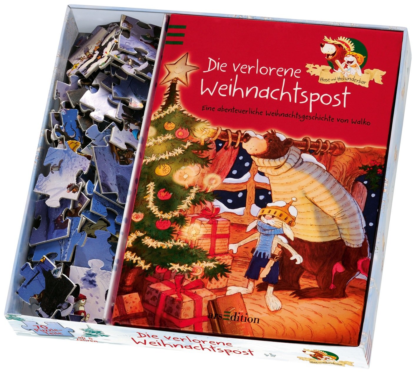 Hase und Holunderbär - Die verlorene Weihnachtspost: Buch + Puzzle: Eine abenteuerliche Weihnachtsgeschichte Novels & Short Stories