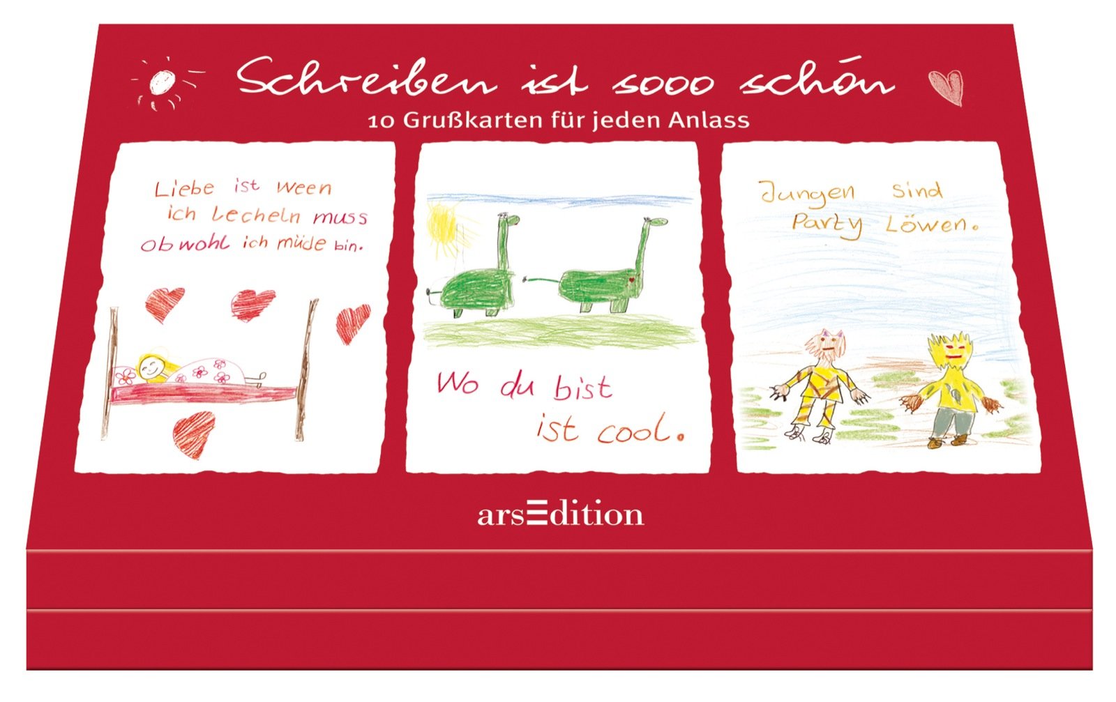 Schreiben ist sooo schön: Grußkarten-Set von Kindern illustriert: 10 Grußkarten für jeden Anlass Lifestyle