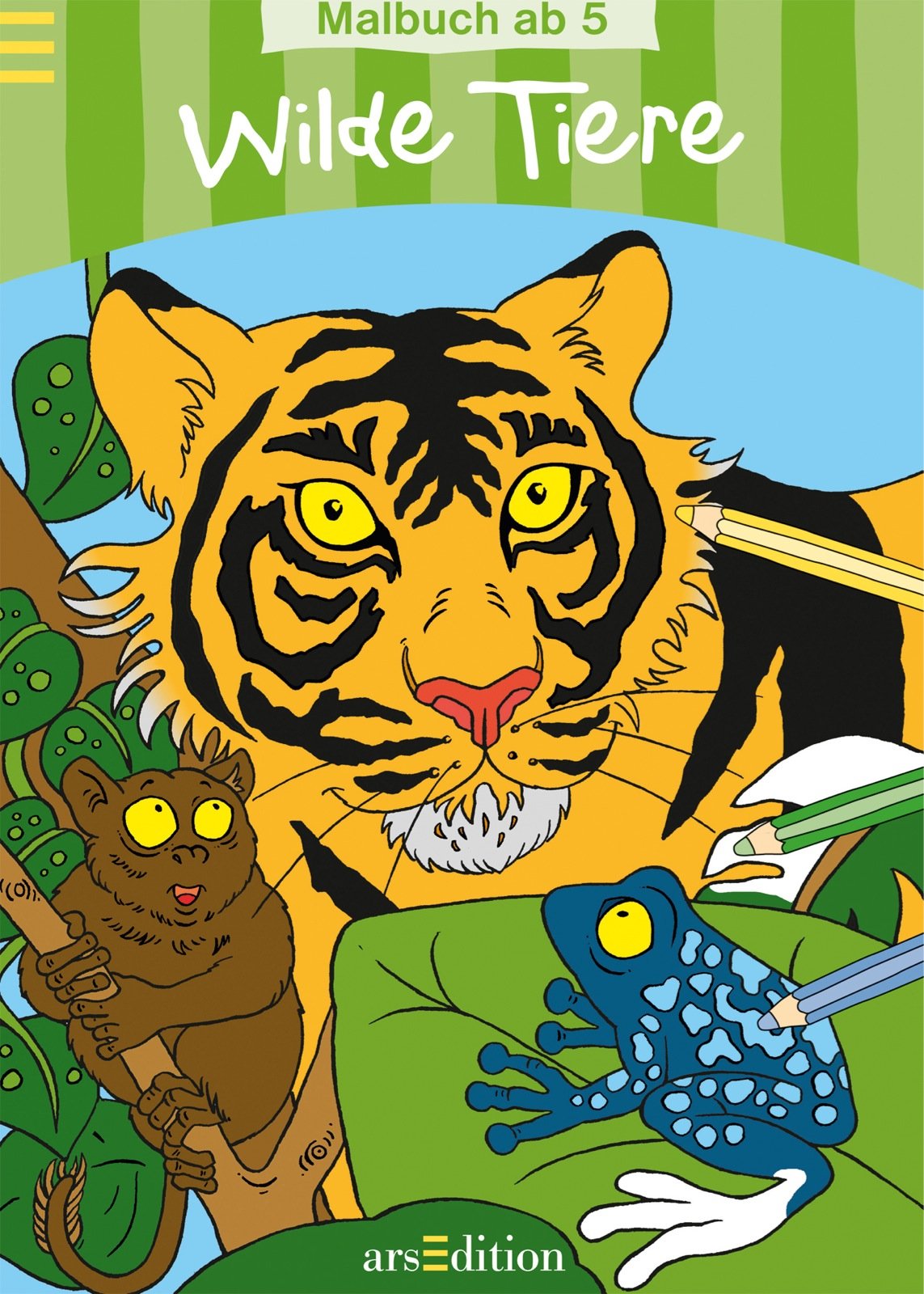 Malbuch ab 5 Jahren - Wilde Tiere Non-fiction