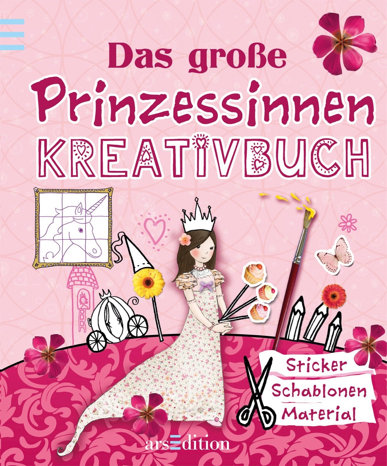 Das große Prinzessinnen-Kreativbuch: Sticker, Schablonen, Material (Das große Kreativbuch) Non-fiction