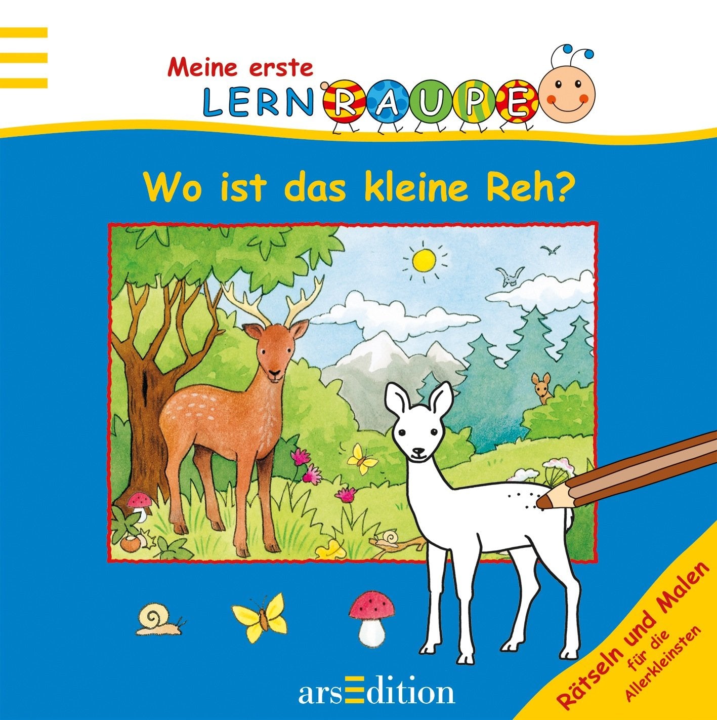 Lernraupe - Wo ist das kleine Reh?: Rätseln und Malen für die Allerkleinsten (Meine erste Lernraupe) Non-fiction