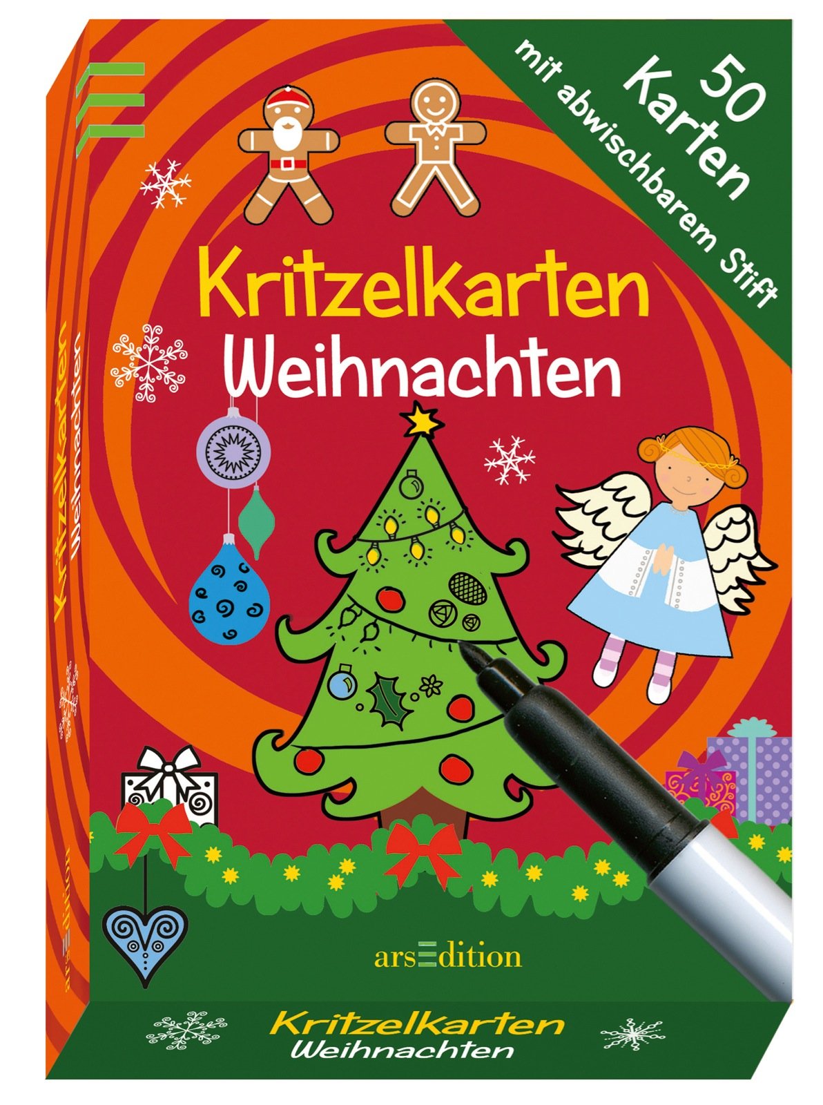 Kritzelkarten Weihnachten: 50 Karten mit abwischbarem Stift Non-fiction