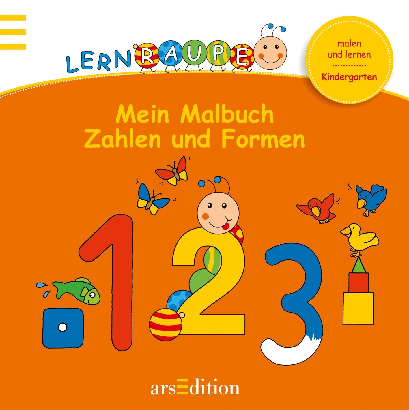 Kindergarten-LernraupeMein Malbuch Zahlen und Formen: malen und lernen book