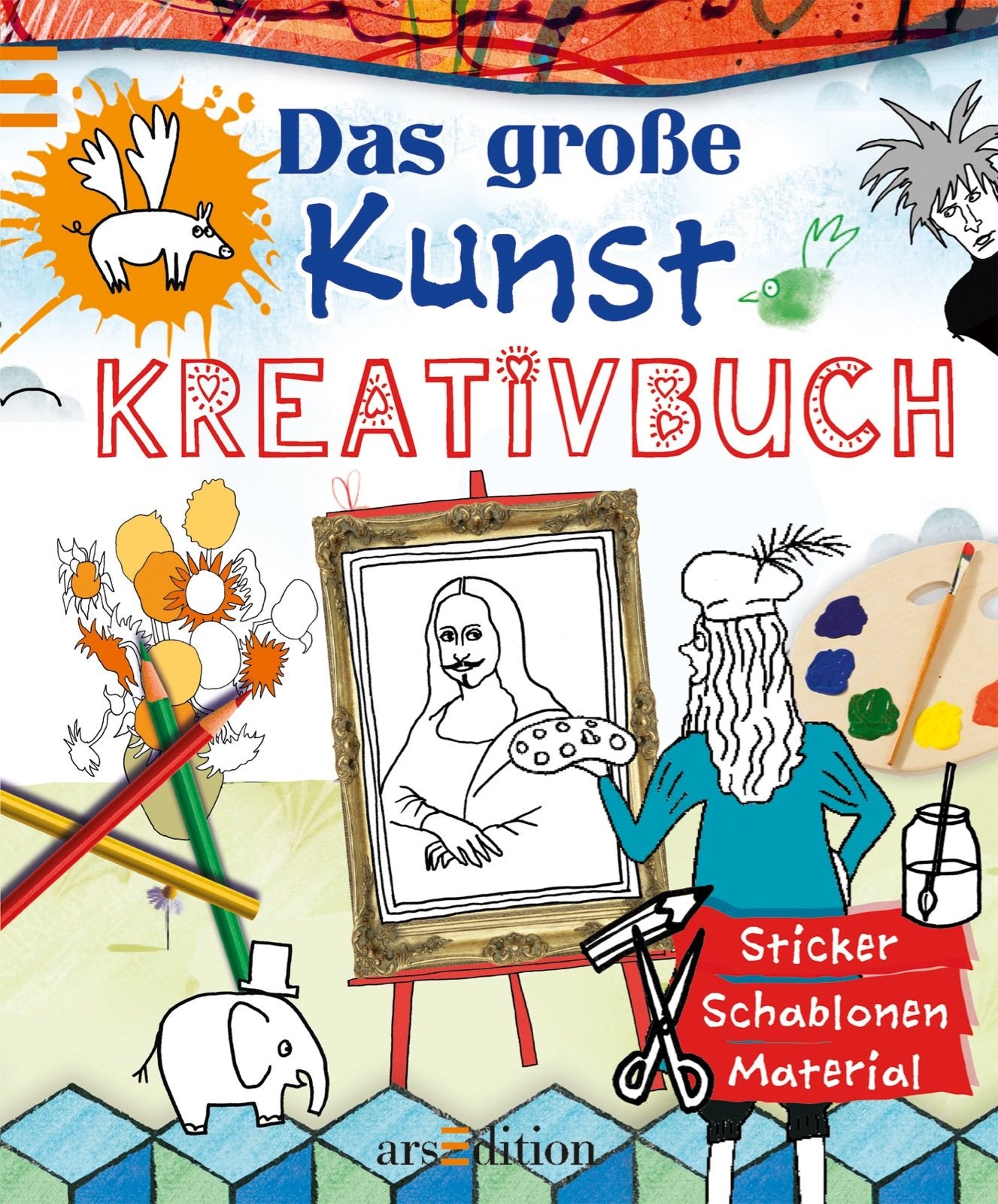 Das große Kunst-Kreativbuch: Sticker, Schablonen, Material (Das große Kreativbuch) Non-fiction