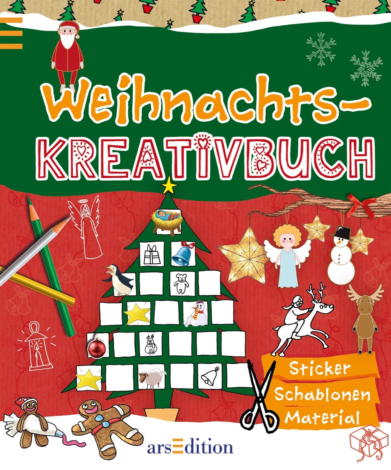 Das große Weihnachts-Kreativbuch: Sticker - Schablonen - Material (Das große Kreativbuch) Non-fiction