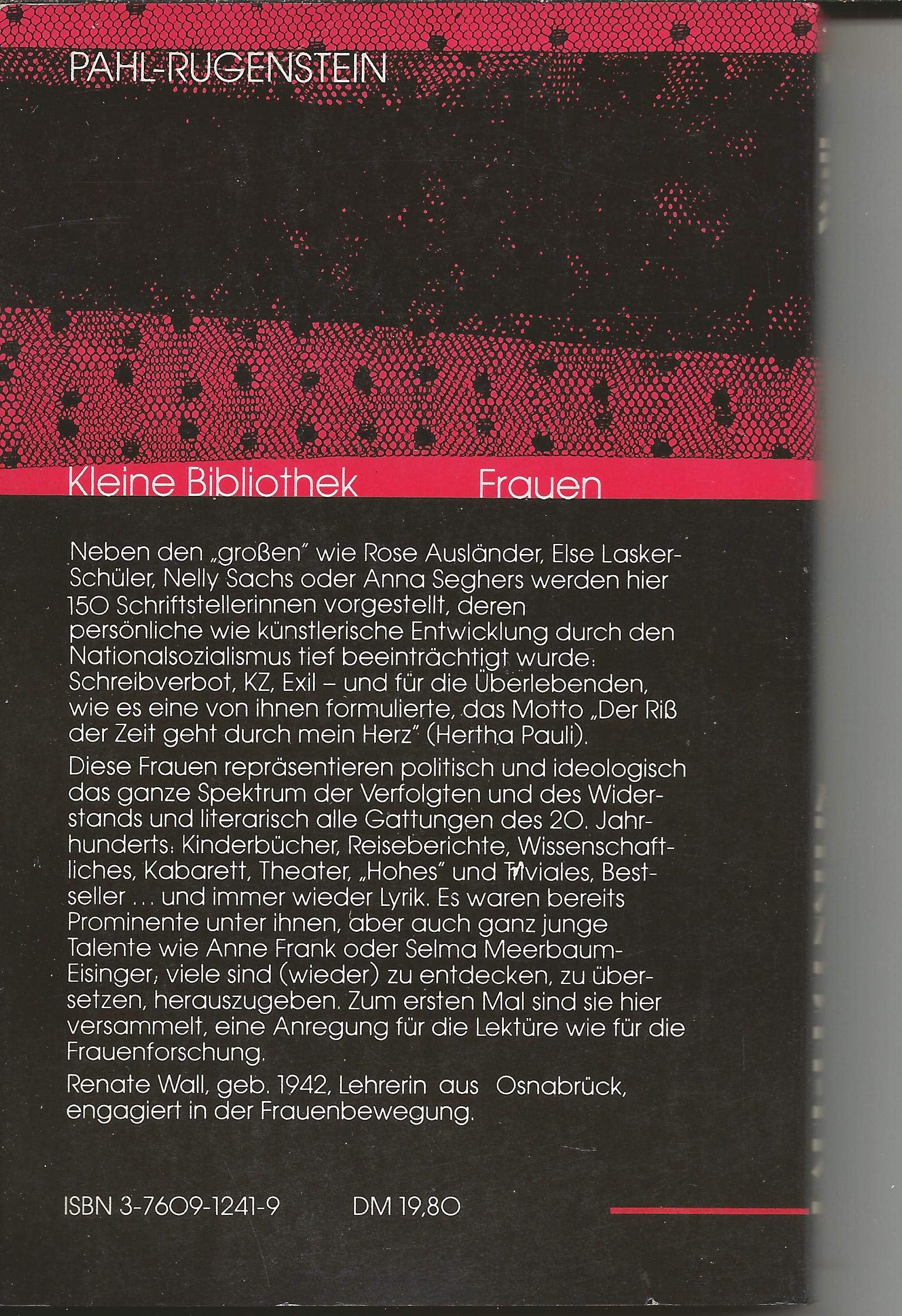 Verbrannt, verboten, vergessen. Kleines Lexikon deutschsprachiger Schriftstellerinnen 1933 bis 1945 Natural Sciences