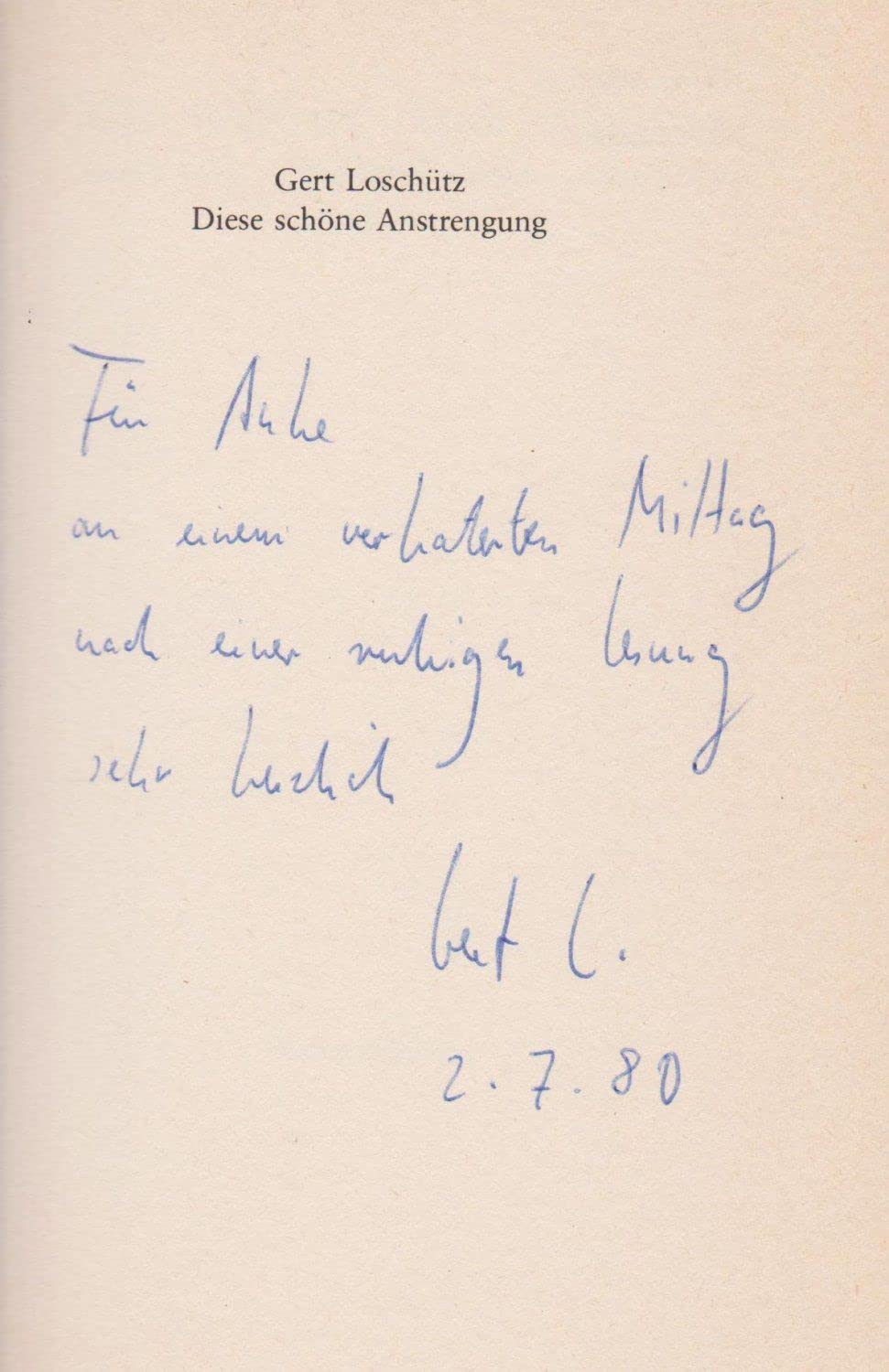 Diese schöne Anstrengung Fiction Books