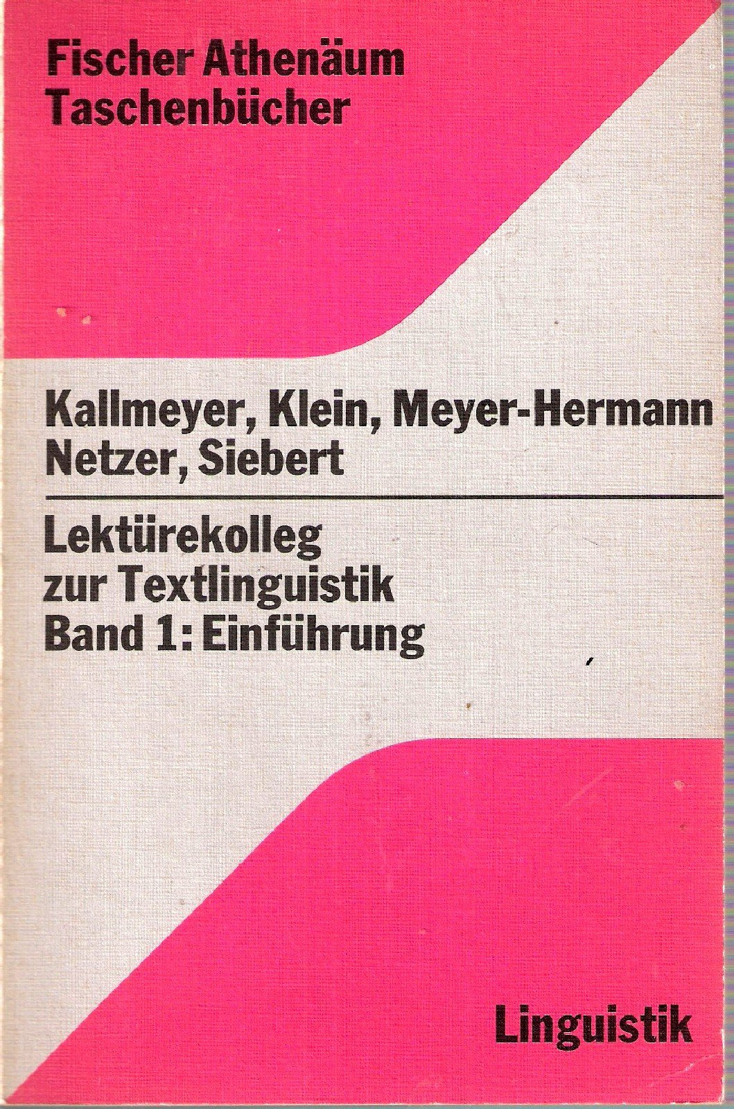 Lektürekolleg zur Textlinguistik I. Einführung. Books