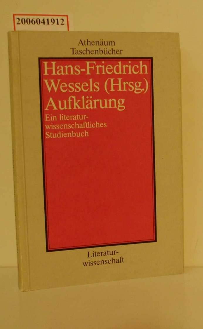 Aufklärung. Ein literaturwissenschaftliches Studienbuch. Books