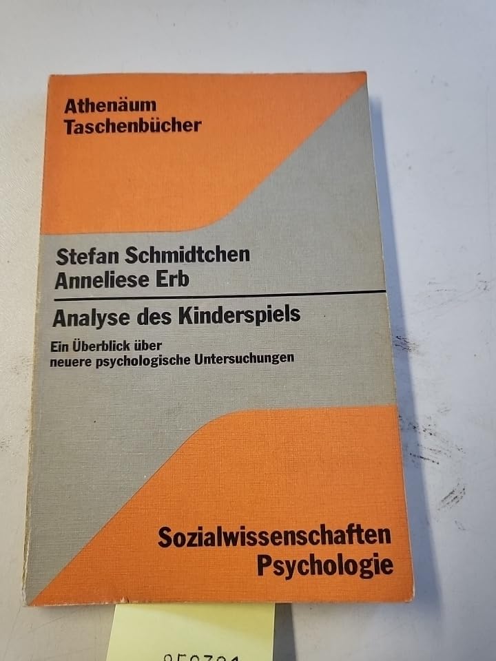 Analyse des Kinderspiels. Ein Überblick über neuere psychologische Untersuchungen Books
