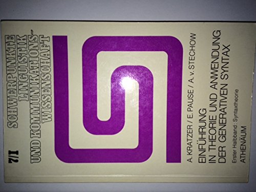 Einführung in die Theorie und Anwendung der generativen Syntax Professional & Reference Books