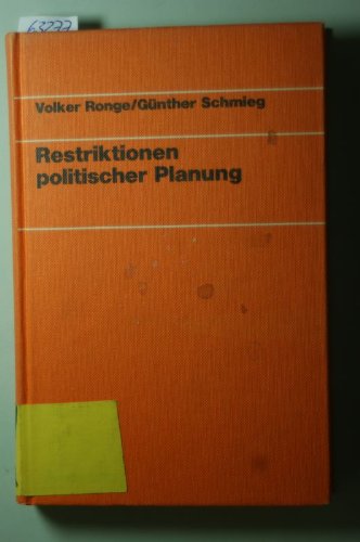 Restriktionen politischer Planung book