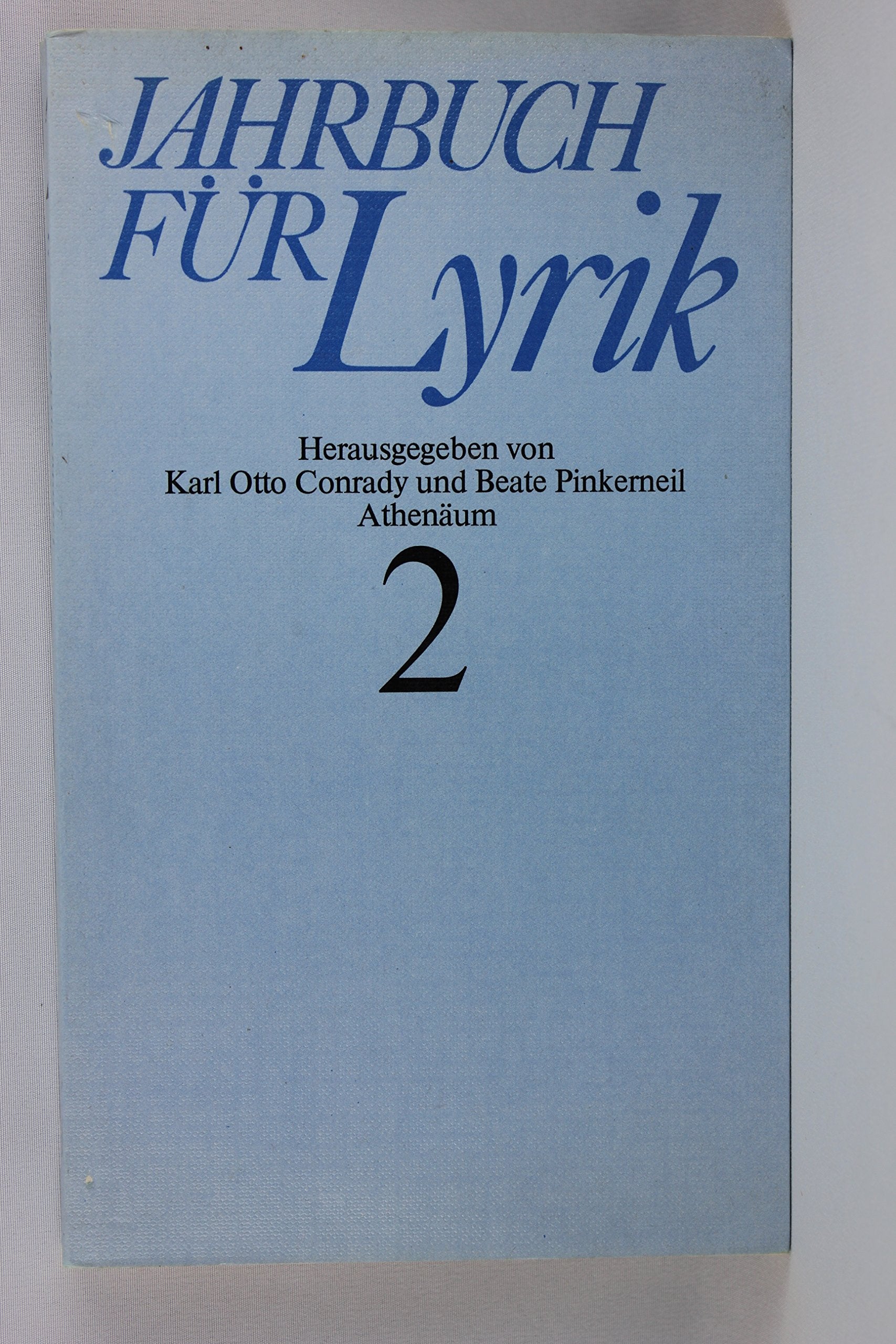 Jahrbuch für Lyrik II Books
