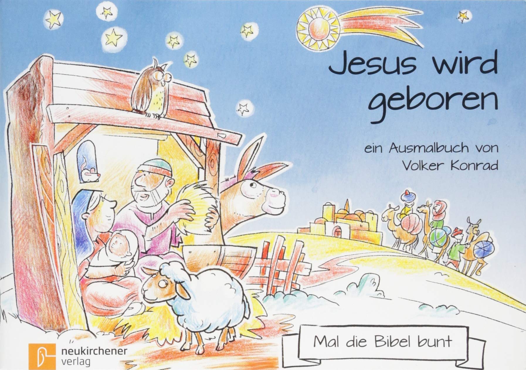 Mal die Bibel bunt - Jesus wird geboren: ein Ausmalbuch von Volker Konrad Health, Nutrition & Fitness