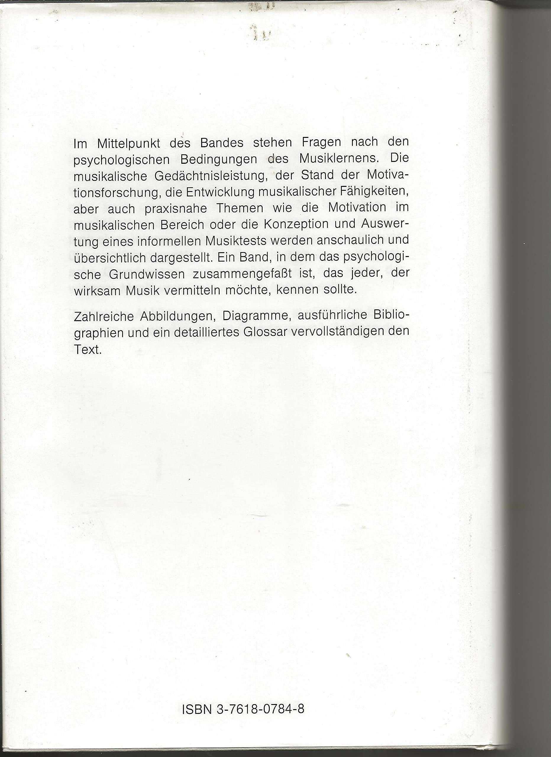 Handbuch der Musikpädagogik, 4 Bde., Bd.4, Psychologische Grundlagen des Musiklernens Arts & Music