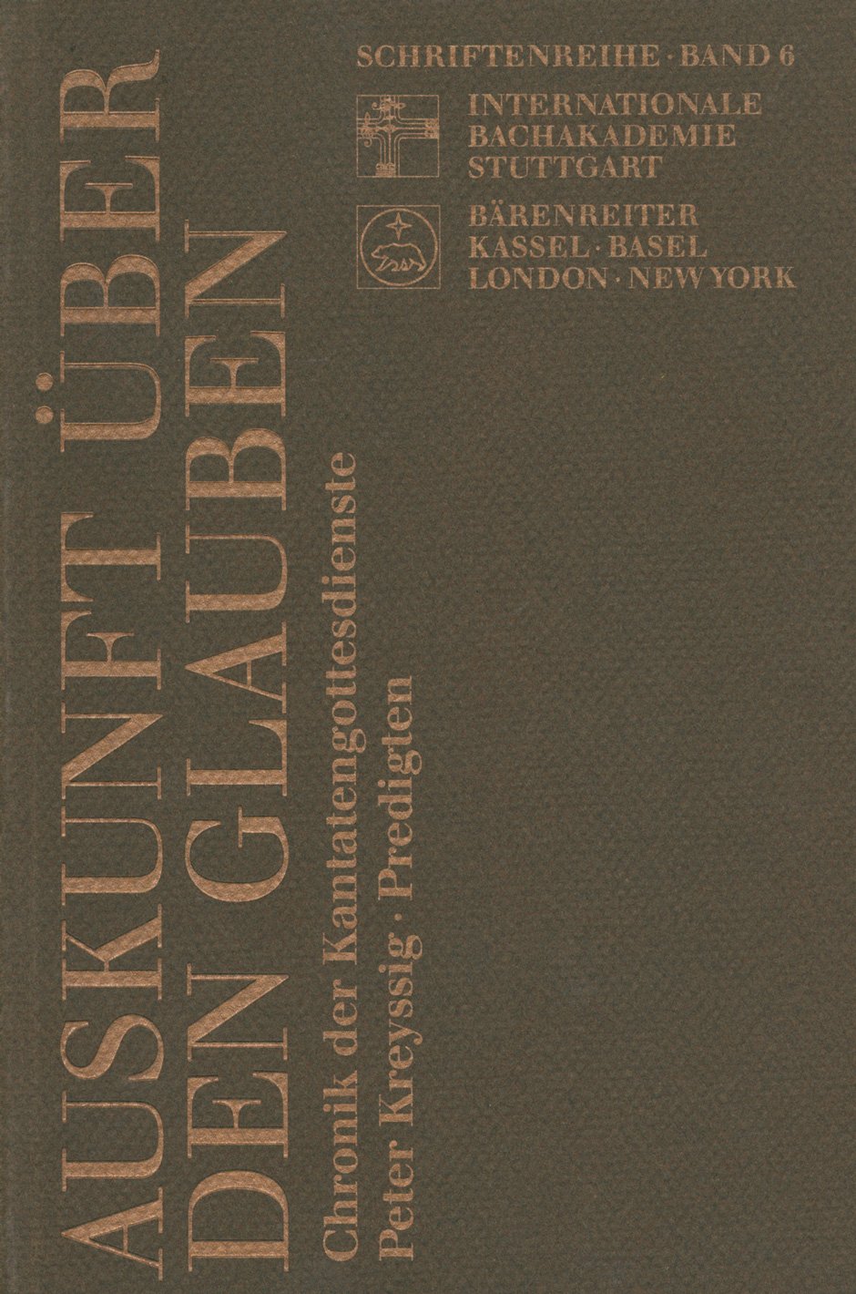 Auskunft über den Glauben (Schriftenreihe der Internationalen Bachakademie Stuttgart) Pop culture