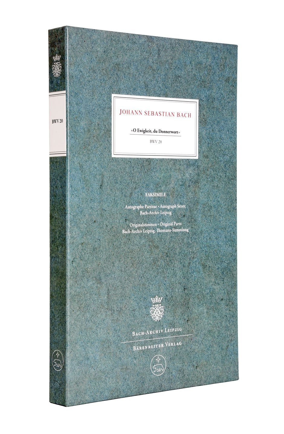 O Ewigkeit, du Donnerwor; BWV 20 -Kantate zum 1. Sonntag nach Trinitatis- (komponiert zum 11. Juni 1724). Documenta musicologica II/52. Faksimile, ... Reihe: Handschriften-Faksimiles, Band 52) Sheet Music