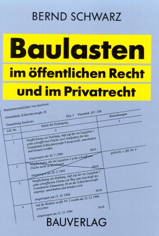 Baulasten im öffentlichen Recht und im Privatrecht Law