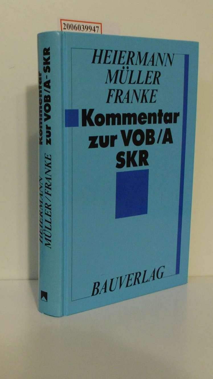 Kommentar zur VOB/A-SKR Law